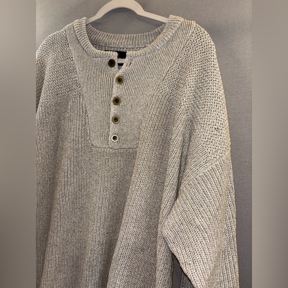 Redhead sweater knit gray buttons 2XLT men’s unisex cozy season cabin - Picture 3 of 5